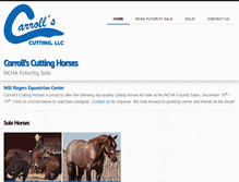 Tablet Screenshot of carrollscuttinghorses.com